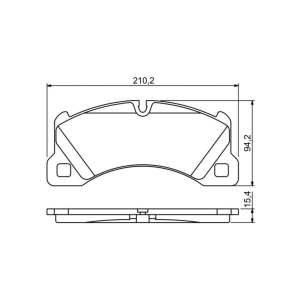 Колодки гальмівні дискові передні PORSCHE CAYENNE 2010- / VW TOUAREG 2010 (вир-во Bosch)